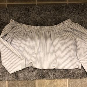 Passport off the shoulder shirt